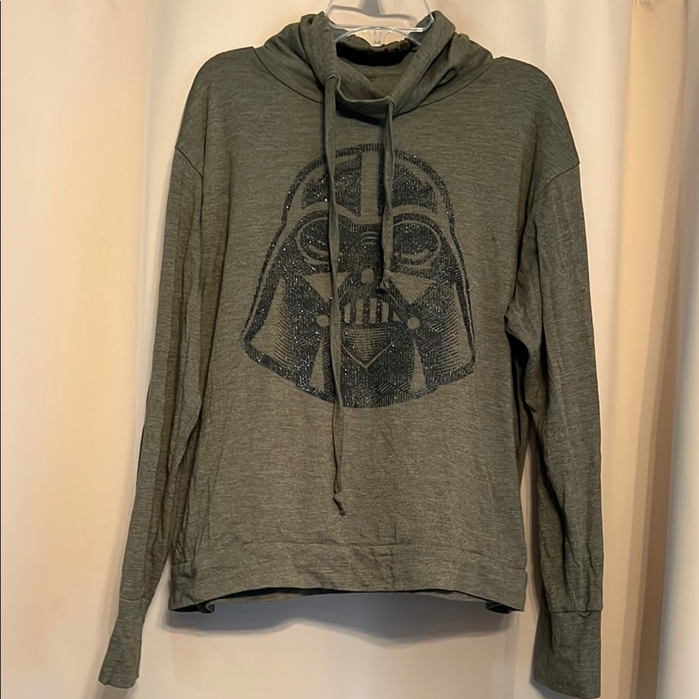 Star Wars Green Hoodie with Darth Vader Graphic Design MD